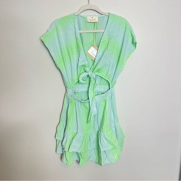 AUGUST ZAKAR FRONT TIE RESORT MINI DRESS NWT Size S/M - Picture 2 of 10